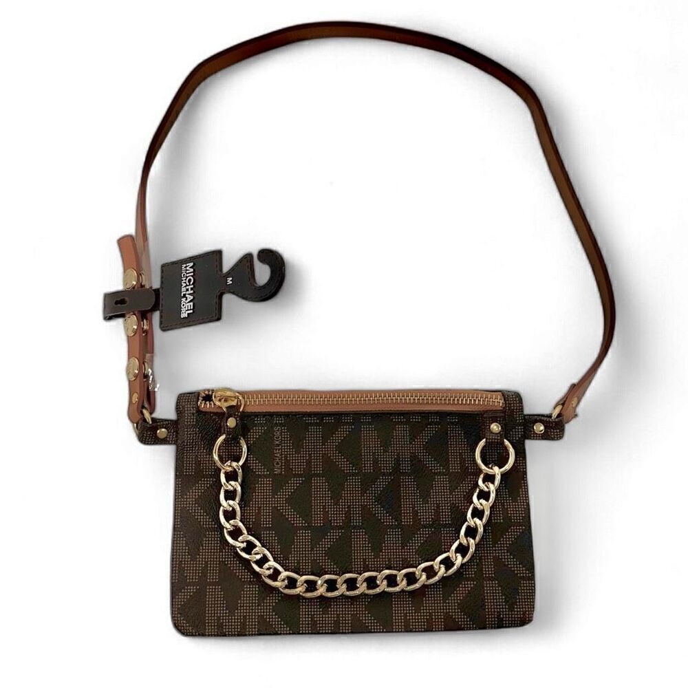 NEW Michael Kors Logo Belt Bag Size Medium - Picture 2 of 14